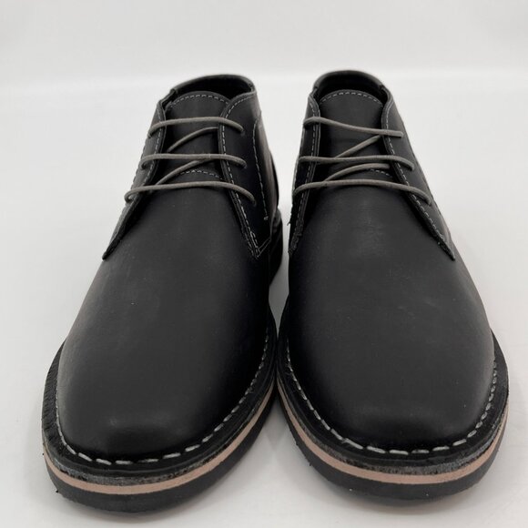 Steve Madden Harken Chukka Boots Size 8 Black Leather Upper Lace-Up - Picture 3 of 13